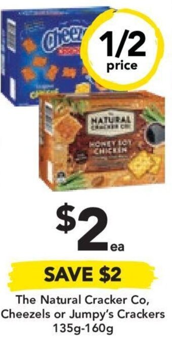 Drakes The Natural Cracker Co, Cheezels or Jumpy's Crackers 135g-160g offer