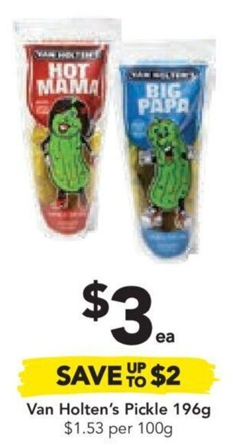 Van Holten's Pickle 196g $1.53 per 100g