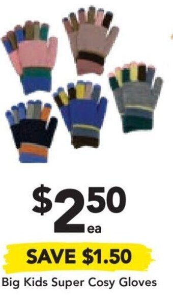 Drakes Big Kids Super Cosy Gloves offer