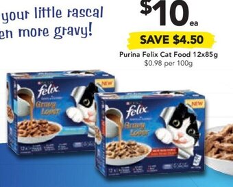 Drakes Purina Felix Cat Food 12x85g $0.98 per 100g offer