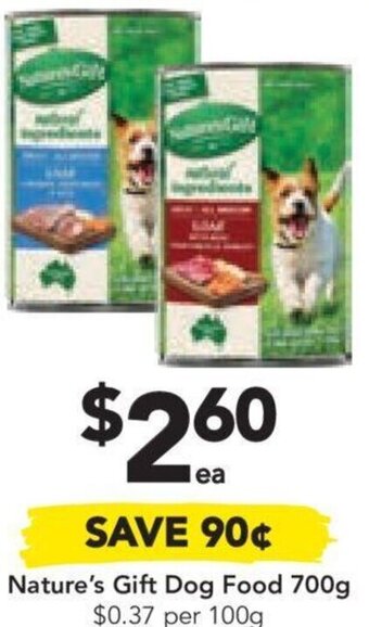 Drakes Nature's Gift Dog Food 700g $0.37 per 100g offer