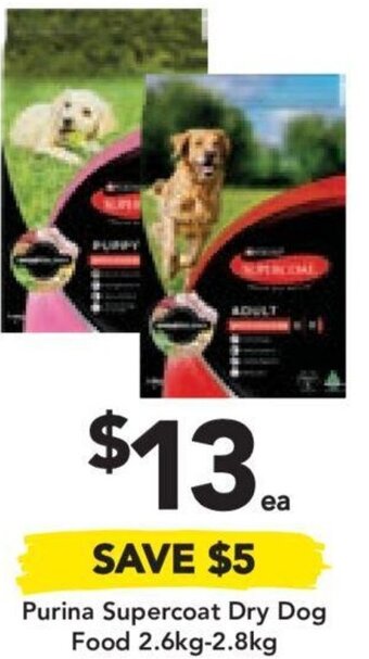 Drakes Purina Supercoat Dry Dog Food 2.6kg-2.8kg offer