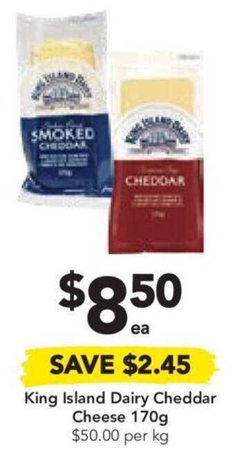 Drakes King Island Dairy Cheddar Cheese 170g offer