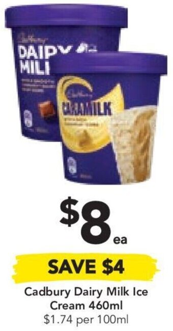 Drakes Cadbury Dairy Milk Ice Cream 460ml offer