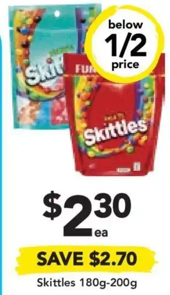 Drakes Skittles 180g-200g offer