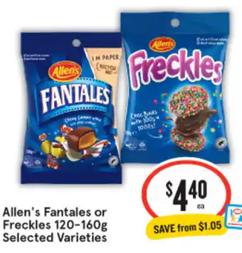 IGA Allen's Fantales or Freckles 120-160g Selected Varieties offer
