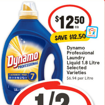 IGA Dynamo Professional Laundry Liquid 1.8 Litre Selected Varieties offer