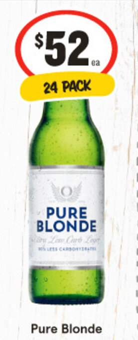 IGA Pure Blonde 24 PACK offer
