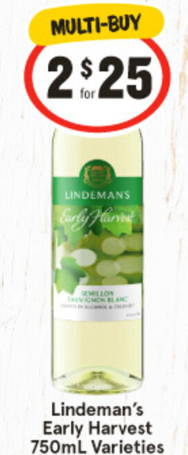Lindeman's Early Harvest 750mL Varieties