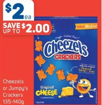 Foodland Cheezels or Jumpy's Crackers 135-140g offer