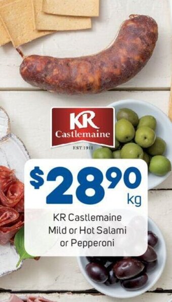 Foodland KR Castlemaine Mild or Hot Salami or Pepperoni offer