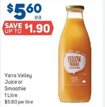 Foodland Yarra Valley Juice or Smoothie 1 Litre offer