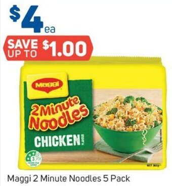 Foodland Maggi 2 Minute Noodles 5 Pack offer