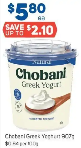 Foodland Chobani Greek Yoghurt 907g $0.64 per 100g offer