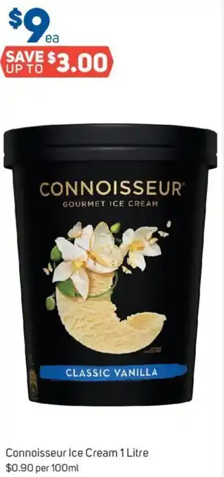 Foodland Connoisseur Ice Cream 1 Litre $0.90 per 100ml offer