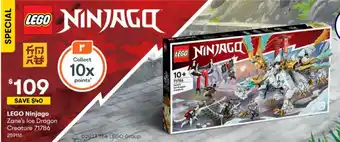 BIG W LEGO Ninjago Zane's Ice Dragon Creature 71786 offer