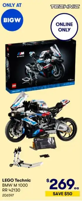 BIG W LEGO Technic BMW M 1000 RR 42130 offer