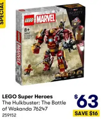 BIG W LEGO Super Heroes The Hulkbuster: The Battle of Wakanda 76247 259152 offer