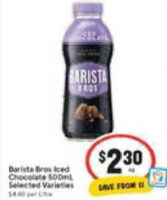 IGA Barista Bros Iced Chocolate offer