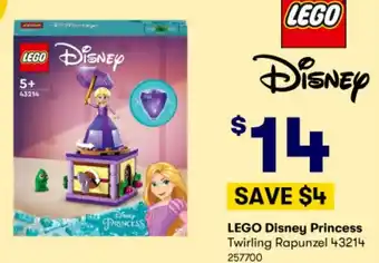 BIG W LEGO Disney Princess Twirling Rapunzel 43214 257700 offer