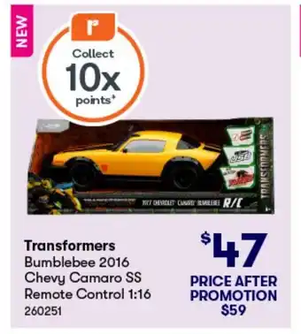 BIG W Transformers Bumblebee 2016 Chevy Camaro SS Remote Control 1:16 260251 offer