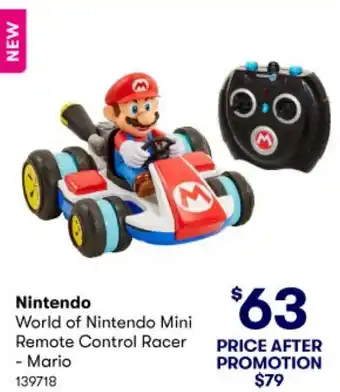 BIG W Nintendo World of Nintendo Mini Remote Control Racer - Mario 139718 offer