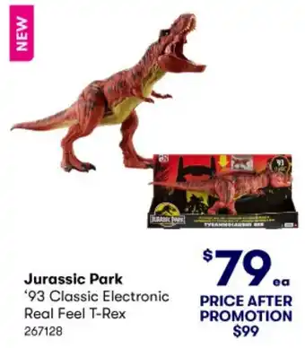 BIG W Jurassic Park '93 Classic Electronic Real Feel T-Rex offer