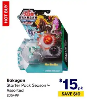 BIG W Bakugan Starter Pack Season 4 Assorted 205499 offer