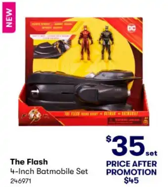 BIG W The Flash 4-Inch Batmobile Set 246971 offer