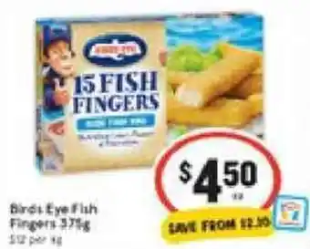 IGA Bird Eye Fish Fingers 375g offer