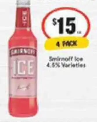 IGA Smirnoff Ice 4 Pack offer