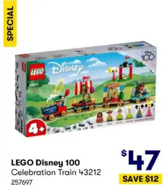 BIG W LEGO Disney 100 Celebration Train 43212 offer