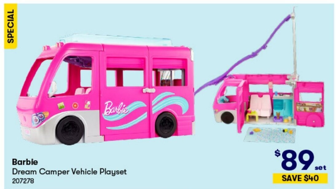 Barbie Dream Camper Vehicle Playset offer at BIG W