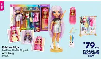 BIG W Rainbow High Fashion Studio Playset with Avery 155765 offer