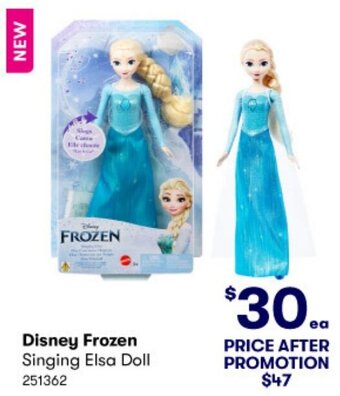 BIG W Disney Frozen Singing Elsa Doll offer