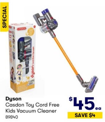 BIG W Dyson Casdon Toy Cord Free Kids Vacuum Cleaner offer