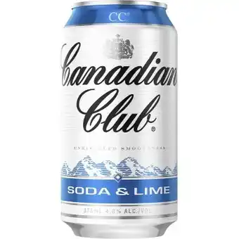 Dan Murphy's Canadian club soda & lime can 375ml offer