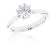 Grahams Jewellers 18ct GI SI Certified Diamond Solitaire Ring offer