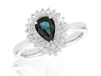 Grahams Jewellers 18ct Natural Sapphire & Diamond Ring offer