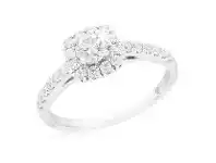 Grahams Jewellers Flawless Engagement Ring with 0.60 Carat TW of Diamond in 18ct White Gold offer