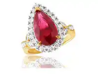 Grahams Jewellers Natural Enhanced 4.76ct Ruby & 0.54ct Diamond Ring in 18ct Yellow Gold offer
