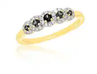 Grahams Jewellers 9ct Yellow Gold Natural Sapphire & Diamond Ring offer