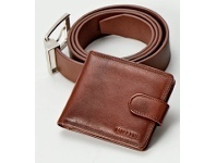 Harris Scarfe Milleni Leather Wallet and Belt Set offer