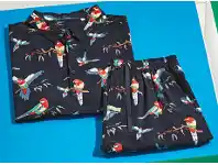 David Jones Mitch Dowd Roselllas Bamboo Blend Printed Woven Resort PJ Set offer