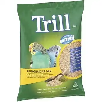 BIG W Trill budgerigar mix bird seed 10kg offer