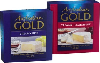 IGA Australian Gold Creamy Camembert or Brie 115g offer