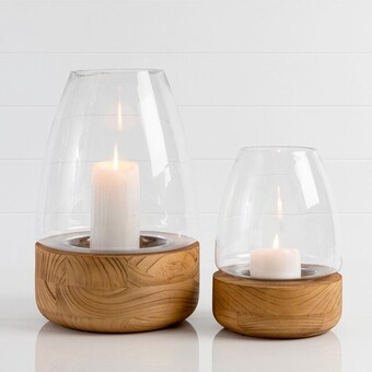 Pillow Talk Hastings hurricane brown candle holder by habitat offer