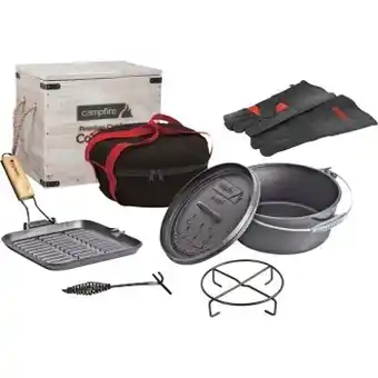 BCF Campfire lawson 7pc cast iron set offer