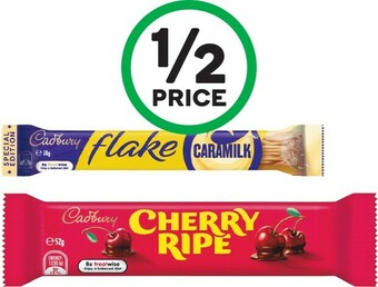 Woolworths Cadbury Medium Bars 30-60g offer