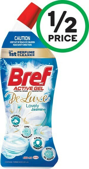 Woolworths Bref Power Active 50g, Duo Active 50ml, Duo Cubes 2 x 50g or Toilet Cleaner Liquid 450ml offer